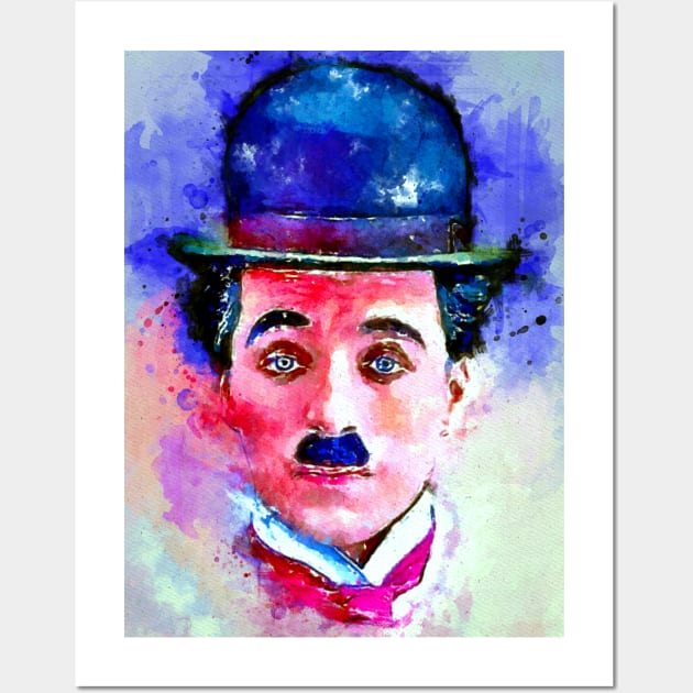 Watercolor Chaplin Wall Art by danieljanda